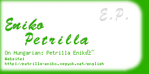 eniko petrilla business card